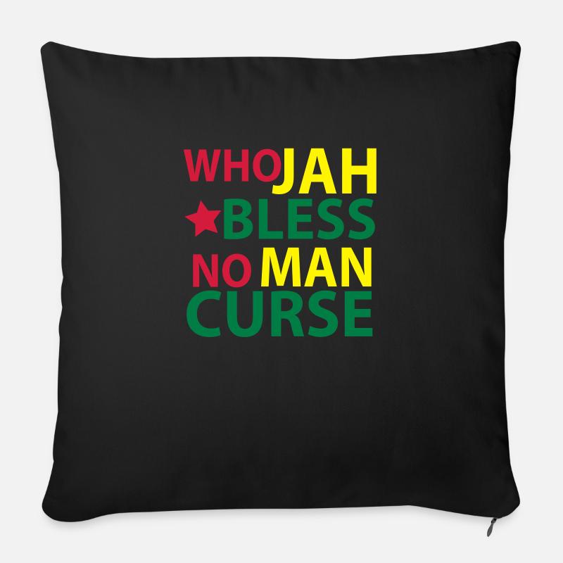 who jah bless - Sofakissenbezug 45 x 45 cm - Schwarz