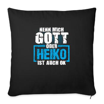 HEIKO - ok - Sofakissenbezug 45 x 45 cm - Schwarz - Vorne