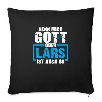 LARS - ok - Sofakissenbezug 45 x 45 cm - Schwarz - Vorne