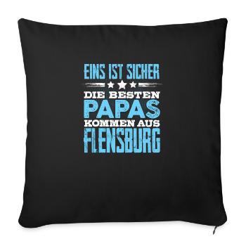 FLENSBURG - Papa - Sofakissenbezug 45 x 45 cm - Schwarz - Vorne