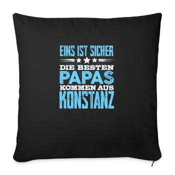 KONSTANZ - papa - Sofakissenbezug 45 x 45 cm - Schwarz - Vorne