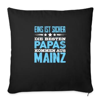MAINZ - Papa - Sofakissenbezug 45 x 45 cm - Schwarz - Vorne
