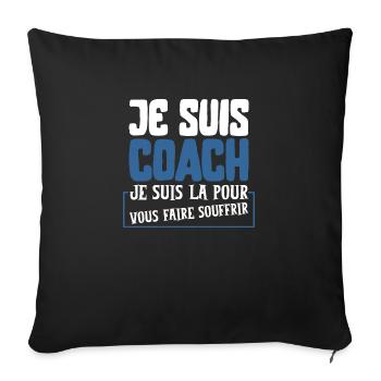 Coach souffrir cadeau - Housse de coussin décorative 45 x 45 cm - noir - Devant