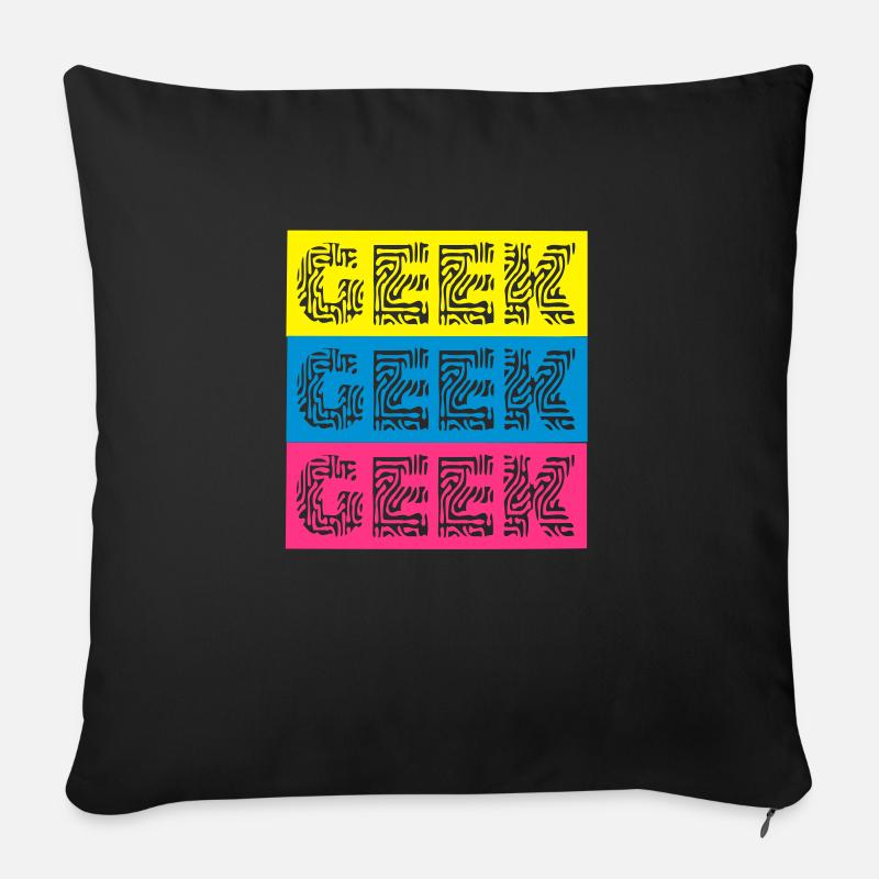 geek - Sofakissenbezug 45 x 45 cm - Schwarz