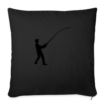 f_man - Sofa pillowcase 17,3'' x 17,3'' (45 x 45 cm) - black - Front