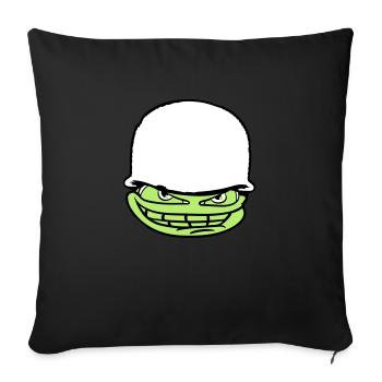 gesicht kopf soldat tarnmuster krieg armee army ve - Sofakissenbezug 45 x 45 cm - Schwarz - Vorne