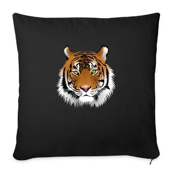 Tiger - Sofakissenbezug 45 x 45 cm - Schwarz - Vorne