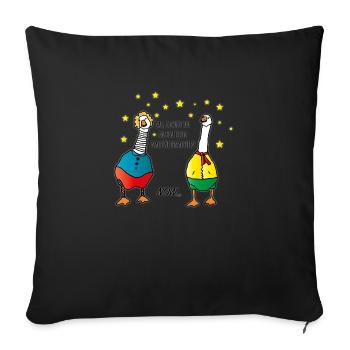 Weihnachtsgans - Sofakissenbezug 45 x 45 cm - Schwarz - Vorne