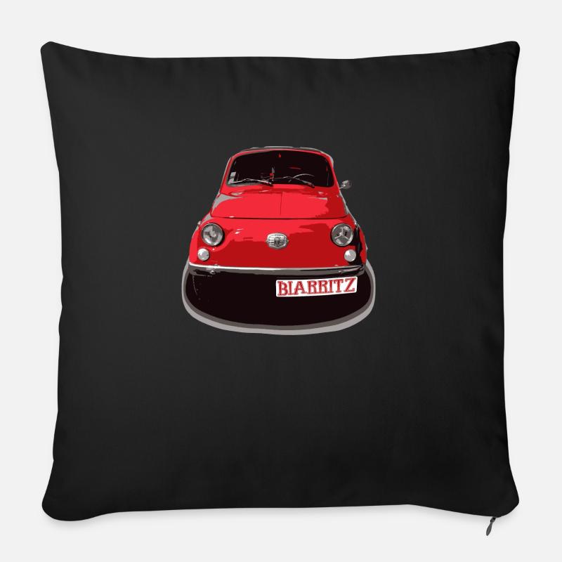 500 Biarritz - Housse de coussin décorative 45 x 45 cm - noir