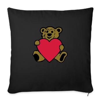 baer bär teddy teddybär - Sofakissenbezug 45 x 45 cm - Schwarz - Vorne