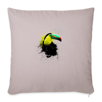 Toucan - Housse de coussin décorative 45 x 45 cm - taupe clair - Devant