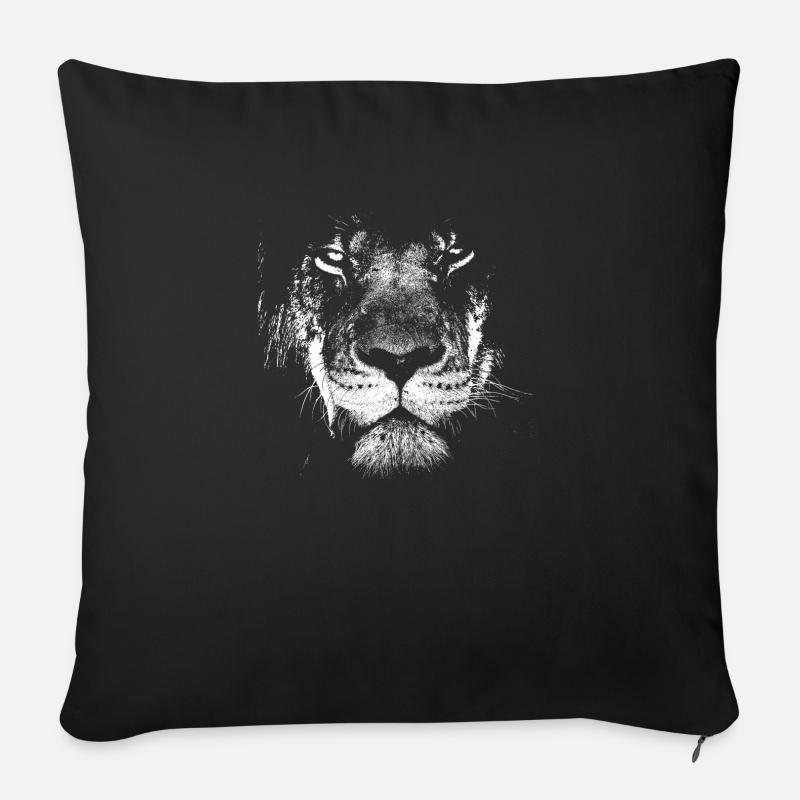 Lionhead - Sofakissenbezug 45 x 45 cm - Schwarz