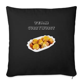 Team Currywurst - Sofakissenbezug 45 x 45 cm - Schwarz - Vorne