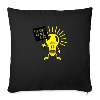 You light up my life - Sofakissenbezug 45 x 45 cm - Schwarz - Vorne