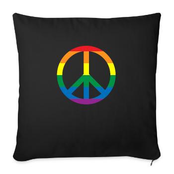 Lgbt Peace - Sofa pillowcase 17,3'' x 17,3'' (45 x 45 cm) - black - Front
