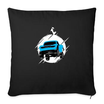 RC Car Model Car Offroad 4x4 - Sofa pillowcase 17,3'' x 17,3'' (45 x 45 cm) - black - Front