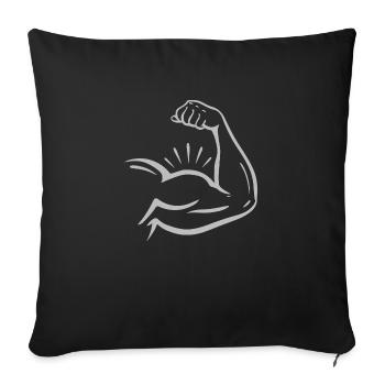 Bodybuilding - Sofa pillowcase 17,3'' x 17,3'' (45 x 45 cm) - black - Front
