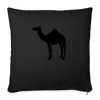 camel - Sofa pillowcase 17,3'' x 17,3'' (45 x 45 cm) - black - Front