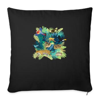 Südamerika Dschungellicht - Sofakissenbezug 45 x 45 cm - Schwarz - Vorne
