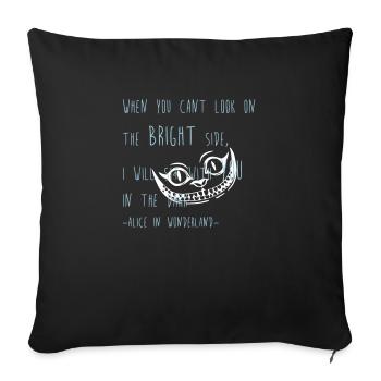 Cat hatter - Sofa pillowcase 17,3'' x 17,3'' (45 x 45 cm) - black - Front