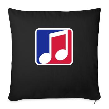 blue red button music note cool silhouette sign part - Sofa pillowcase 17,3'' x 17,3'' (45 x 45 cm) - black - Front