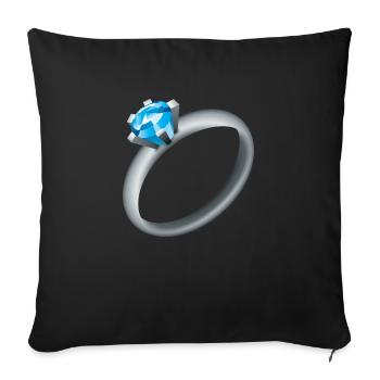 Smiley Ring - Sofa pillowcase 17,3'' x 17,3'' (45 x 45 cm) - black - Front