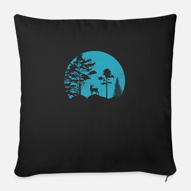 Natur - Sofakissenbezug 45 x 45 cm - Schwarz
