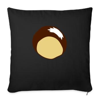 collect a single chestnut autumn season d - Sofa pillowcase 17,3'' x 17,3'' (45 x 45 cm) - black - Front