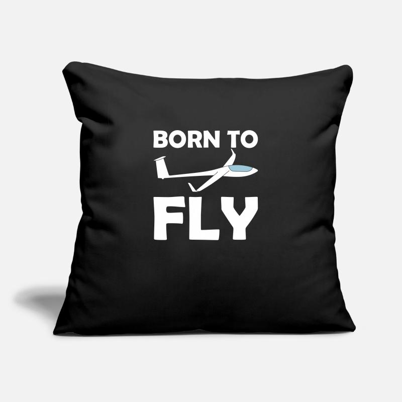 Born to fly Gliders fly pilot Sofa pillowcase 17,3'' x 17,3'' (45 x 45 cm)