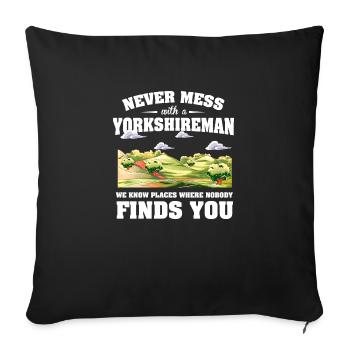Countries Yorkshire - Sofa pillowcase 17,3'' x 17,3'' (45 x 45 cm) - black - Front