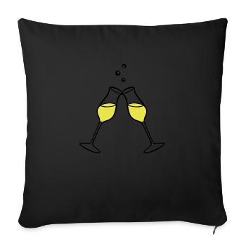 , célébration 2 col - Housse de coussin décorative 45 x 45 cm - noir - Devant