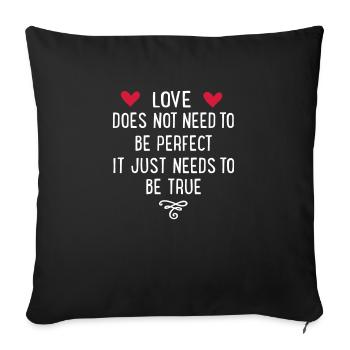 amour - Housse de coussin décorative 45 x 45 cm - noir - Devant
