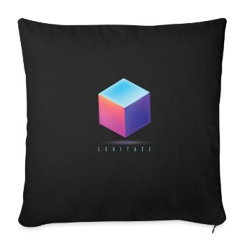 Levitate Dice - Sofa pillowcase 17,3'' x 17,3'' (45 x 45 cm) - black - Front