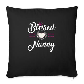BLESSED NANNY - Sofa pillowcase 17,3'' x 17,3'' (45 x 45 cm) - black - Front