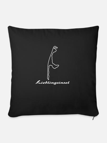 Lieblingsinsel Sylt w - Sofakissenbezug 45 x 45 cm - Schwarz