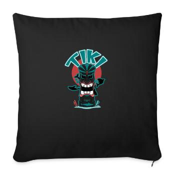 Tiki sous-marin - Housse de coussin décorative 45 x 45 cm - noir - Devant