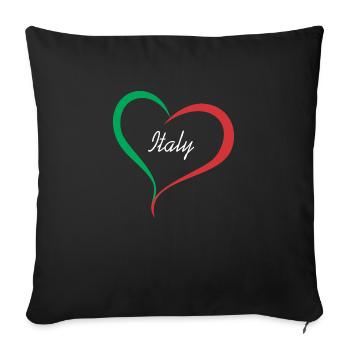 ITALY HEART - Housse de coussin décorative 45 x 45 cm - noir - Devant