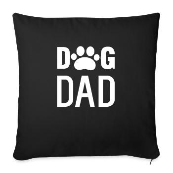 DOG DAD - Housse de coussin décorative 45 x 45 cm - noir - Devant