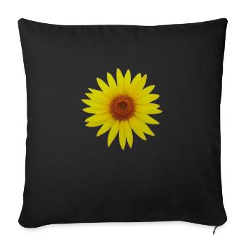 Sunflower - Housse de coussin décorative 45 x 45 cm - noir - Devant