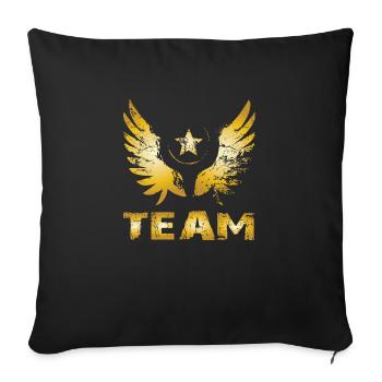 Sieger Winner Erster Geschenk Trophäe Sport Team - Sofakissenbezug 45 x 45 cm - Schwarz - Vorne