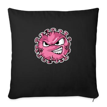 virus - Housse de coussin décorative 45 x 45 cm - noir - Devant