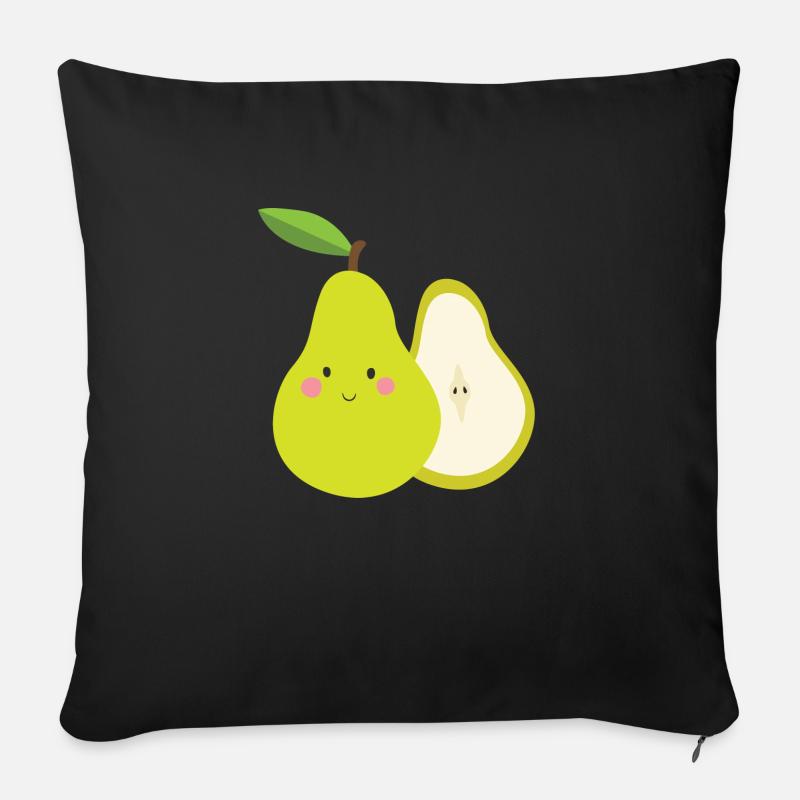 pear - Sofa pillowcase 17,3'' x 17,3'' (45 x 45 cm) - black