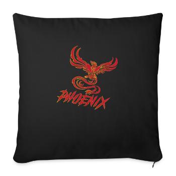 Phönix - Sofakissenbezug 45 x 45 cm - Schwarz - Vorne