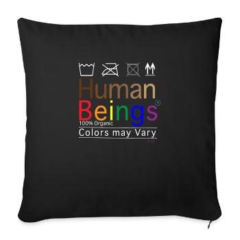 Human beings - Sofa pillowcase 17,3'' x 17,3'' (45 x 45 cm) - black - Front