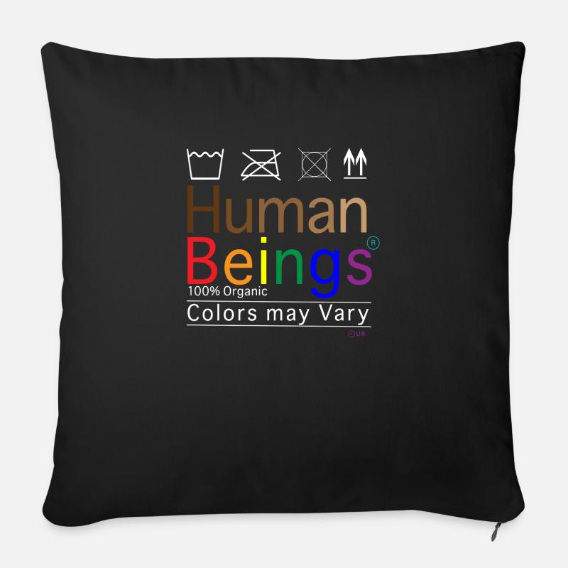 Human Beings - Sofakissenbezug 45 x 45 cm - Schwarz
