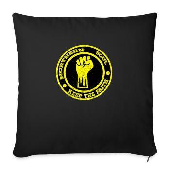 Northern Soul Keep the Faith - Sofa pillowcase 17,3'' x 17,3'' (45 x 45 cm) - black - Front
