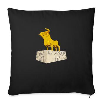 Golden calf - Sofa pillowcase 17,3'' x 17,3'' (45 x 45 cm) - black - Front