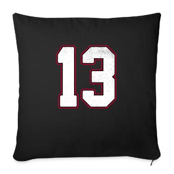 Nombre Thirteen - 13 Classic Vintage Sport - Housse de coussin décorative 45 x 45 cm - noir - Devant