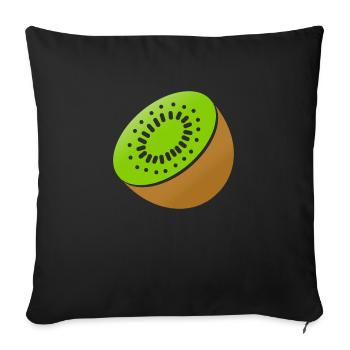 kiwi - Sofa pillowcase 17,3'' x 17,3'' (45 x 45 cm) - black - Front