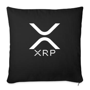 RIPPLE XRP - Housse de coussin décorative 45 x 45 cm - noir - Devant